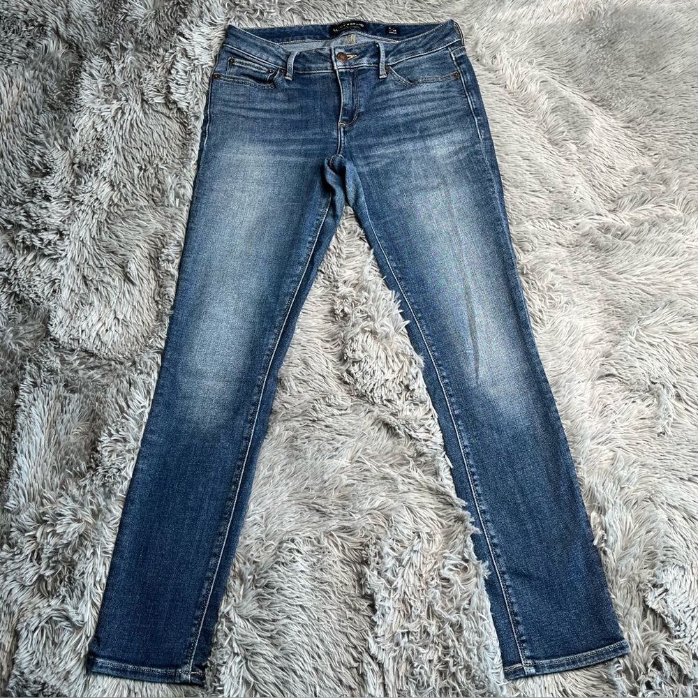Lucky Brand Jeans Womens Size 2 Lolita Whiskered Skinny Jeans Blue